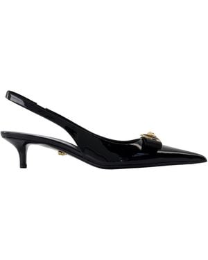 Versace Zwarte Leren Pumps