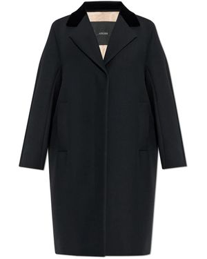 Max Mara Single-Breasted Coats - Negro
