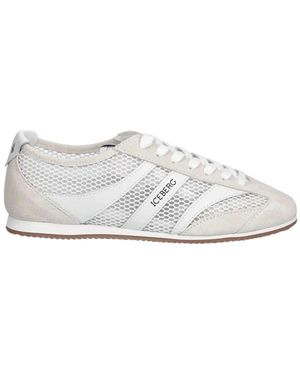 Iceberg Schoenen ,Leer Snoot Sneakers - Wit