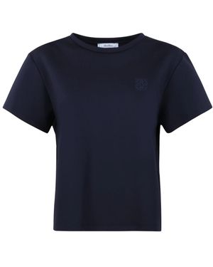 Max Mara Tops ,Blauw ,Katoen T-Shirt Quagga