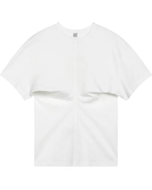 TOTEME Tops ,Wit ,Katoen Slouch Waist Jersey Top