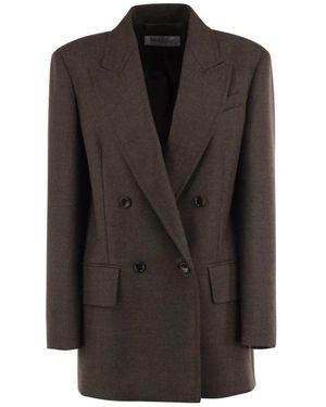 Max Mara Jassen ,Bruin ,Wol Pulvino Blazer - Zwart