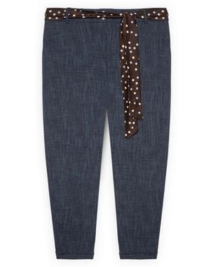FIORELLA RUBINO Cropped Trousers - Blu