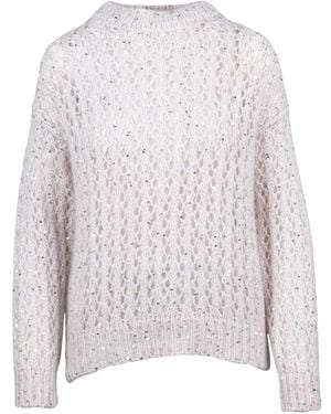 Eleventy Maglia Traforata Girocollo - Grijs