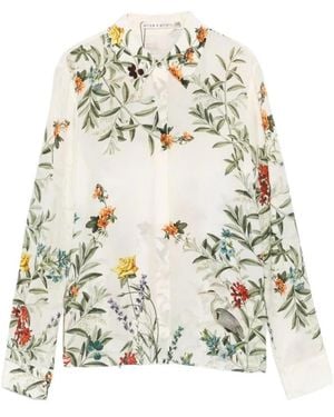Alice + Olivia Botanische Print Blouse - Wit