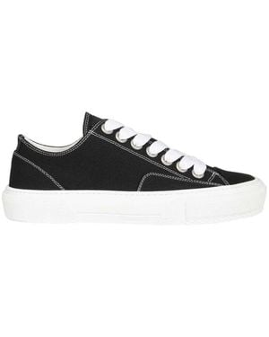 MSGM Polyester Gummisohle Leinwand Sneakers - Schwarz
