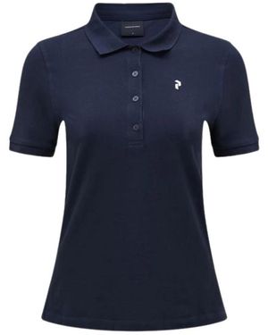 Peak Performance Klassisches Baumwoll-Polohemd - Blau