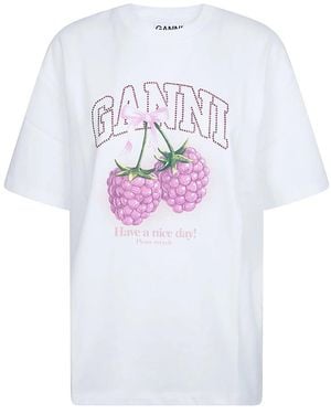 Ganni T-Shirts - White