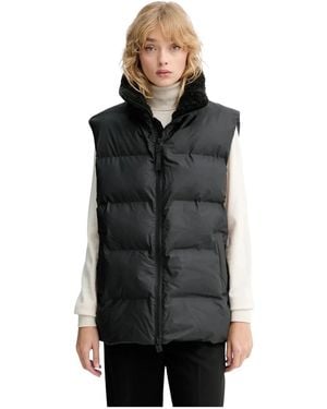 Rains Jassen ,Zwart ,Leer Alta Vision Puffer Vest