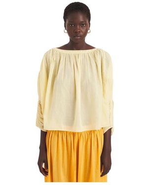Antik Batik Overhemden ,Geel ,Katoen Fruti Top - Metallic