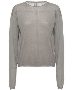 Rick Owens Ronde Hals Kasjmier Jersey - Grijs