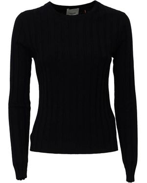 Allude Round-Neck Knitwear - Nero
