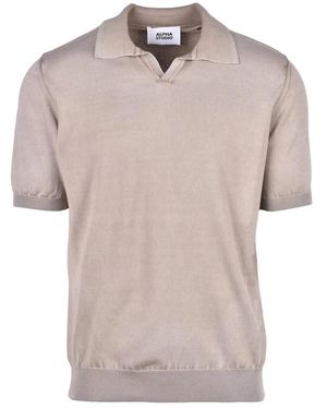 Alpha Studio Polo Shirts - Marrone
