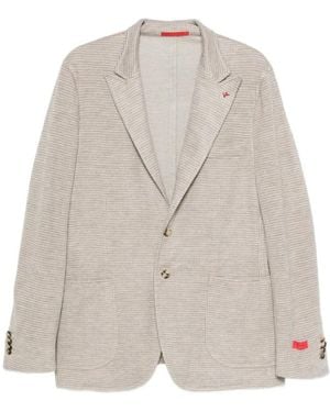 Isaia Jassen ,Houndstooth Blazer - Grijs