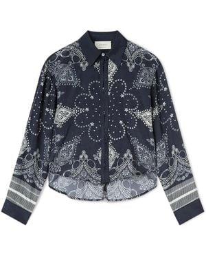 mötivi Muslin Shirt With Print - Blauw