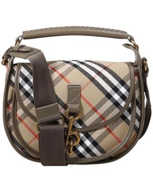 Burberry Clip Messenger Tasche - Braun