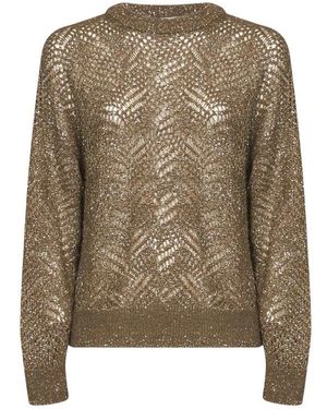 Brunello Cucinelli Round-Neck Knitwear - Verde