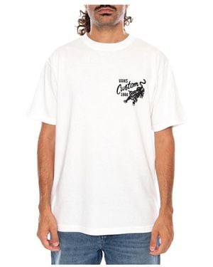 Vans Tops ,Wit ,Katoen Custom Cat Ss Tee