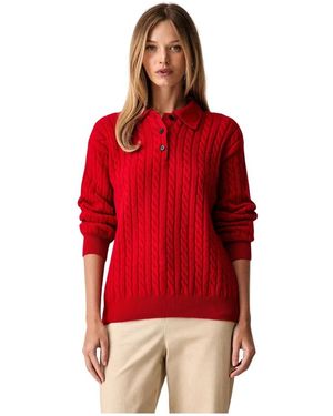 MSGM Truien & Vesten ,Rood ,Wol Ronde Hals Gebreid