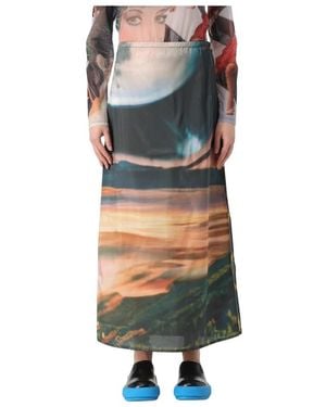 Sunnei Maxi-Rok Met Print - Meerkleurig
