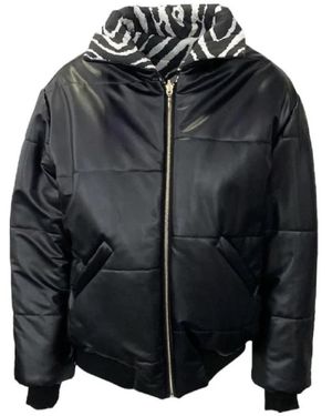Giulia N Couture Jassen ,Zwart ,Zwarte Bomberjack Door Giulia N