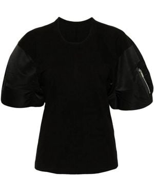 Sacai Tops > t-shirts - Noir