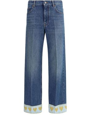 Valentino Herz Gericht Jeans - Blau
