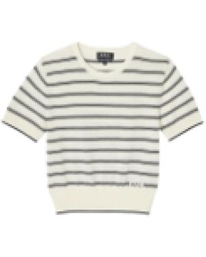 A.P.C. Rondgebreide Bovenkleding - Naturel