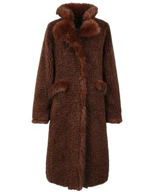 Ganni Faux Fur & Shearling Jackets - Marrón
