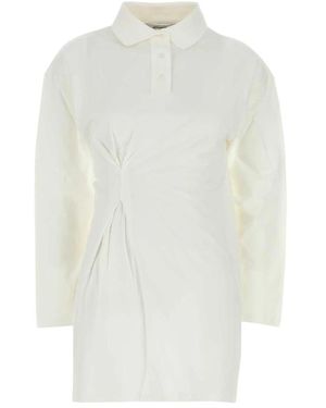 GIMAGUAS Weiße Mini Polo Kleid