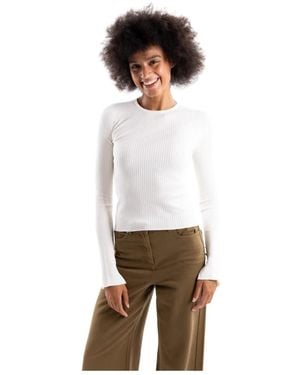 Marella Round-Neck Knitwear - Bianco