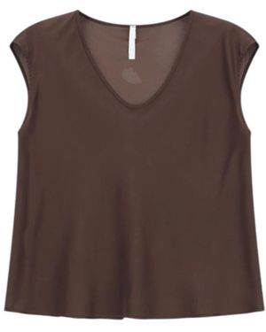 Imperial Sleeveless Tops - Brown