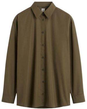 TOTEME Baumwollhemd Mit Knopfleiste - Grün