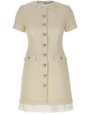 Self-Portrait Short Dresses - Natural
