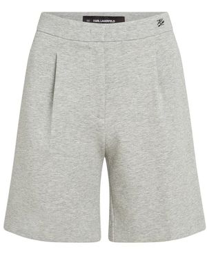 Karl Lagerfeld Damen-Shorts Mit Taschen - Grau