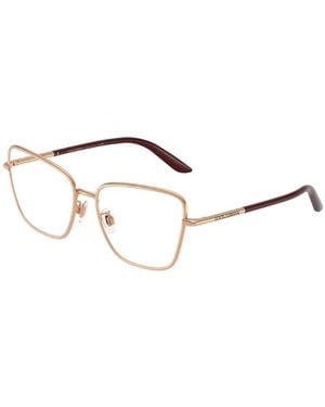 Dolce & Gabbana Cat Eye Metallgestell Brille - Mettallic
