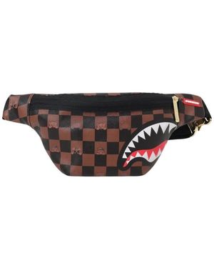 Sprayground Bunte Karierte Bauchtasche - Schwarz