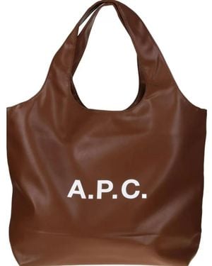 A.P.C. Tassen ,Bruin ,Tote Bags
