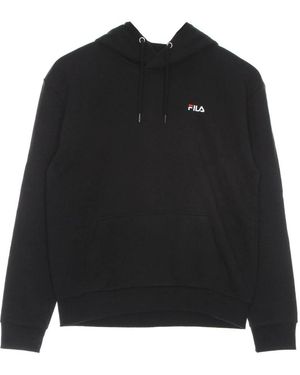 Fila Zwarte Hoodie Met Verstelbare Trekkoord Capuchon
