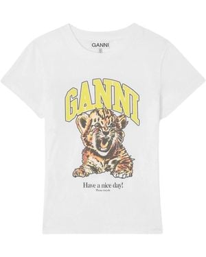 Ganni T-Shirts - Blanco