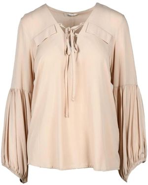 Think! Viskosebluse - Natur
