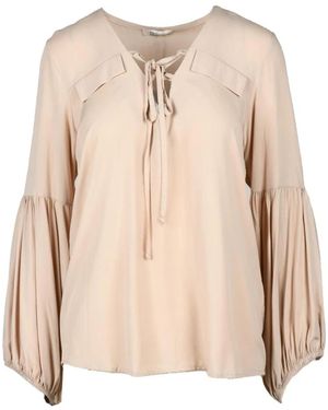 Think! Viskosebluse - Natur
