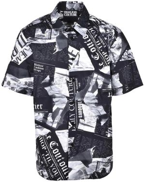 Versace Jeans Couture Short Sleeve Shirts - Blue