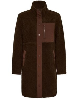 Kaffe Single-Breasted Coats - Marrón