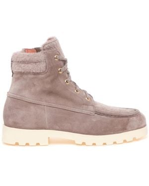 Santoni Polacco Wildleder Schnürstiefel - Grau