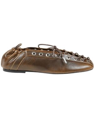 Ganni Ballerina Shoes - Brown