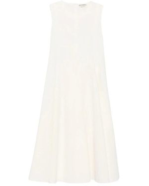 JW Anderson Kleid Mit Schleifen-Detail Ärmellos Midi - Weiß