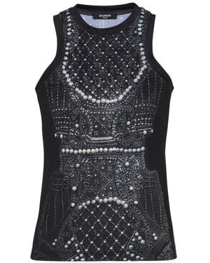 Balmain Sleeveless Tops - Nero