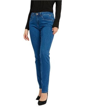 Cream Slim-Fit Jeans - Blu