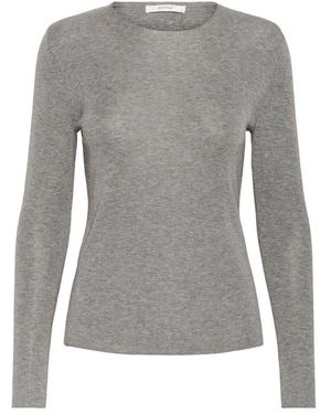 Gestuz Truien & Vesten ,Grijs ,Leer Gebreide Kleding